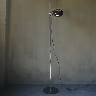 Brown metal floorlamp, midcentury vintage