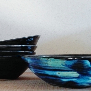 Contemporary artisanal ceramic bowls