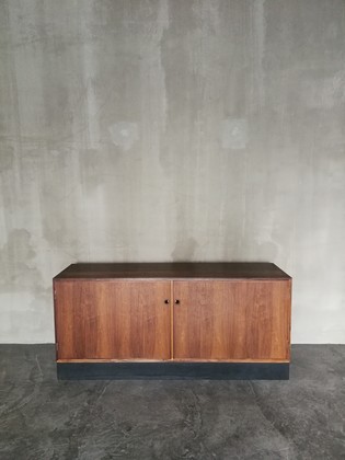 Danish palissander sideboard with two doors on a black base