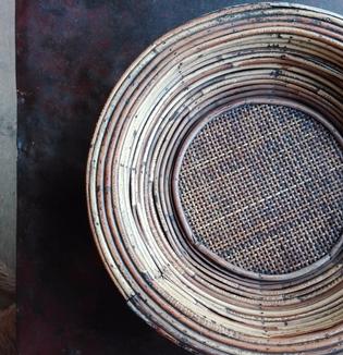 A antique rotan indonesian bowl