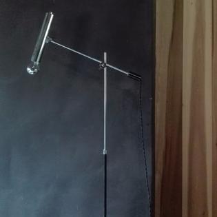 A very elegant chrome floorlamp