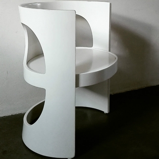 A white pre-pop Arne Jacobson chair