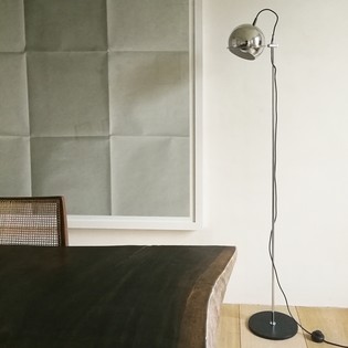 aluminium floorlamp, 70s 