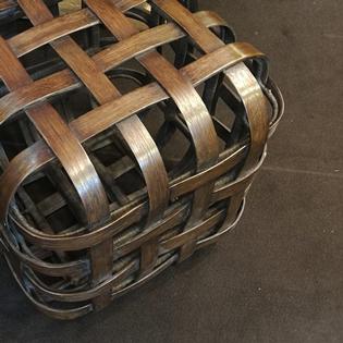 An original woven wooden stool , Asian