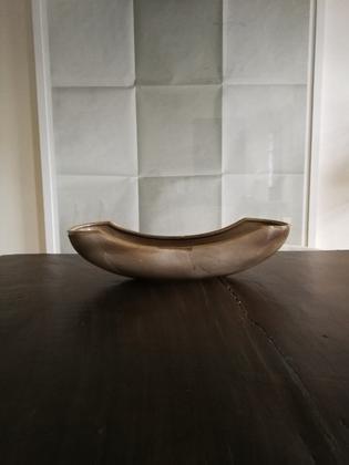 Ceramic grey and green large vide-poche