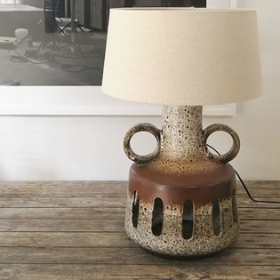 Ceramic large lava lamp, west germany, 70's