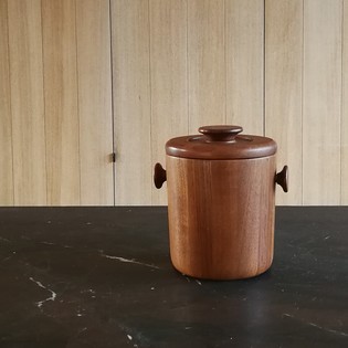 Mid century vintage teak icebucket 