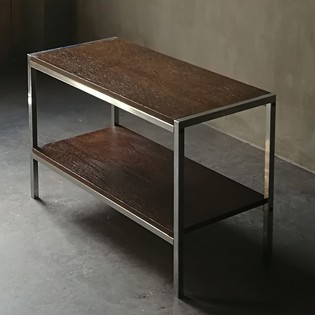 Wenge and metal small etagere